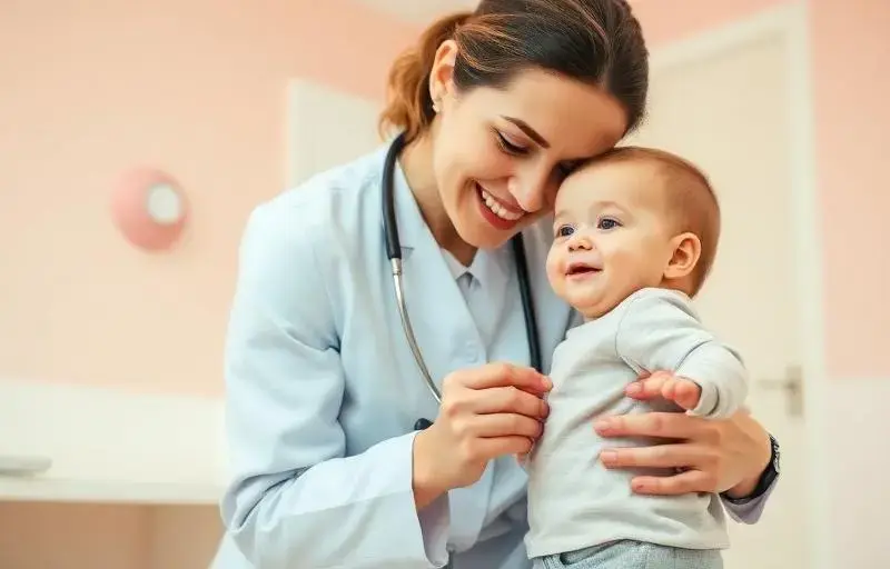 Consulta pediátrica em consultório